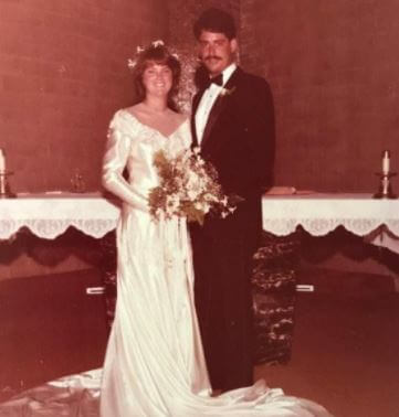 Maggie Steffens parents at their wedding day.